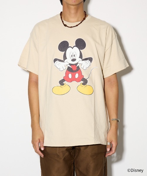 GoodWear グッドウェア Disny Collection ミッキーUSAエラープリントTシャツ LCS-252101 【クリックポスト可】 GoodWear グッドウェア Disny Collection ミッキーUSAエラー