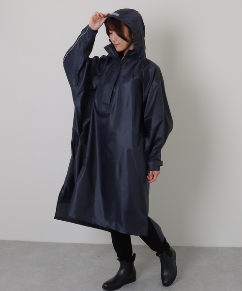 都会派レインスタイル/*【HERMES】Unisex Allure レインポンチョ Lace Ladies レインコート カッパ ソリッドカラー ドルマン
