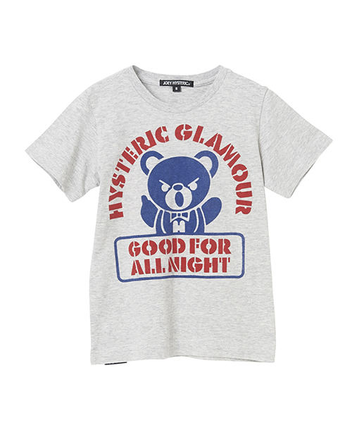 JOEY HYSTERIC（ジョーイヒステリック）の「HYS BEAR STENCIL pt Tシャツ（Tシャツ/カットソー・キッズ・キナリ/ブラック/グレー・MEDIUM/X-SMALL/SMALL）」の3枚目の写真