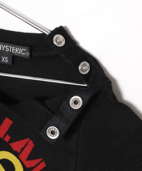 JOEY HYSTERIC（ジョーイヒステリック）の「HYS BEAR STENCIL pt Tシャツ（Tシャツ/カットソー・キッズ・キナリ/ブラック/グレー・MEDIUM/X-SMALL/SMALL）」の6枚目の写真