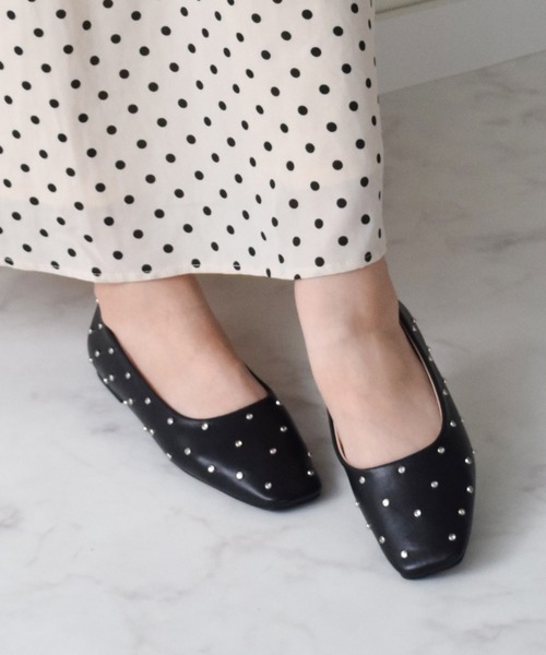 Bridget Birkin（ブリジットバーキン）の「【Bridget Birkin】ドットビジューフラットシューズ(541525)（パンプス・レディース・ベージュ系その他/ブラック系その他/シルバー/ブラック/ブラウン系その他・23/23.5/24/22.5/24.5）」の19枚目の写真