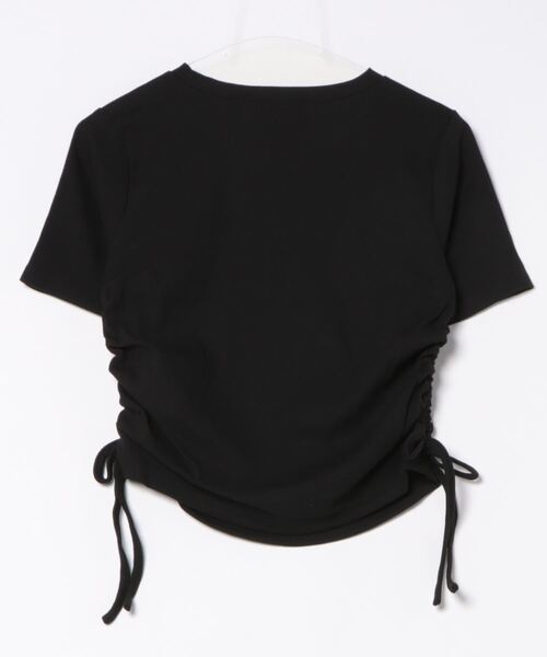 GORGE（ゴージ）の「《サイドドロスト×ロゴ》レディース リブTシャツ 半袖 カジュアル 春夏秋（Tシャツ/カットソー・レディース・オフホワイト/ブラック/チャコールグレー・F）」の16枚目の写真