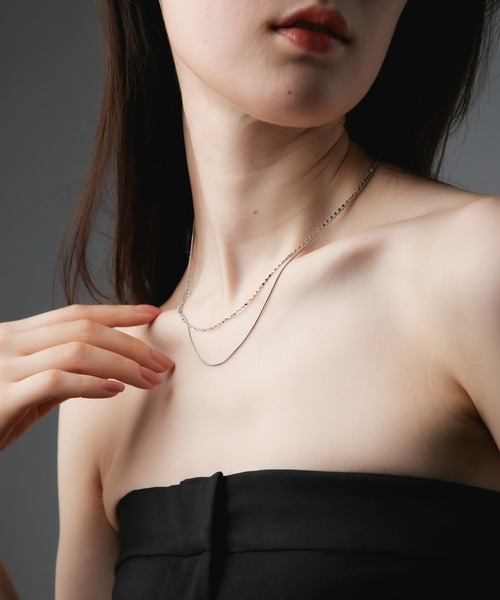 Os accessory（オズアクセサリー）の「Os　-オズ-　チェーン　レイヤード ネックレス【金属アレルギー対応】（ネックレス・レディース・ゴールド/シルバー・ONE SIZE）」の6枚目の写真