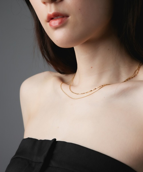 Os accessory（オズアクセサリー）の「Os　-オズ-　チェーン　レイヤード ネックレス【金属アレルギー対応】（ネックレス・レディース・ゴールド/シルバー・ONE SIZE）」の7枚目の写真