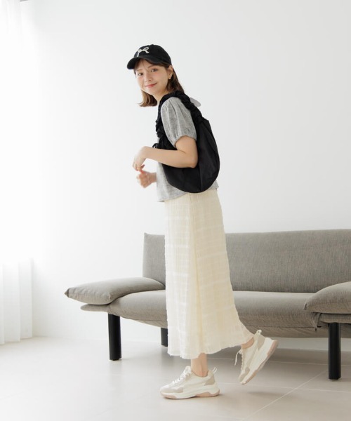 flower（フラワー）の「スパングルレーススカート（スカート・レディース・アイボリー/ブラック・SMALL/MEDIUM）」の20枚目の写真