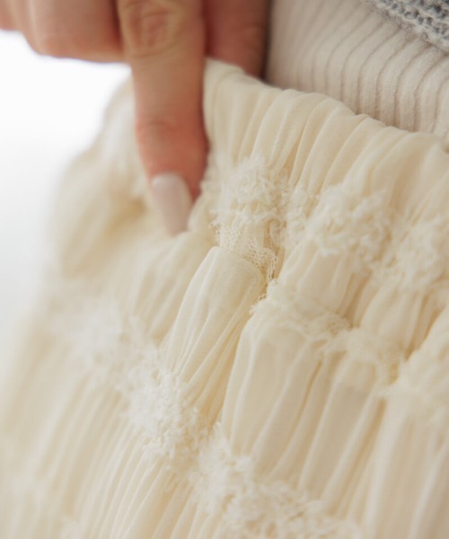 flower（フラワー）の「スパングルレーススカート（スカート・レディース・アイボリー/ブラック・SMALL/MEDIUM）」の19枚目の写真