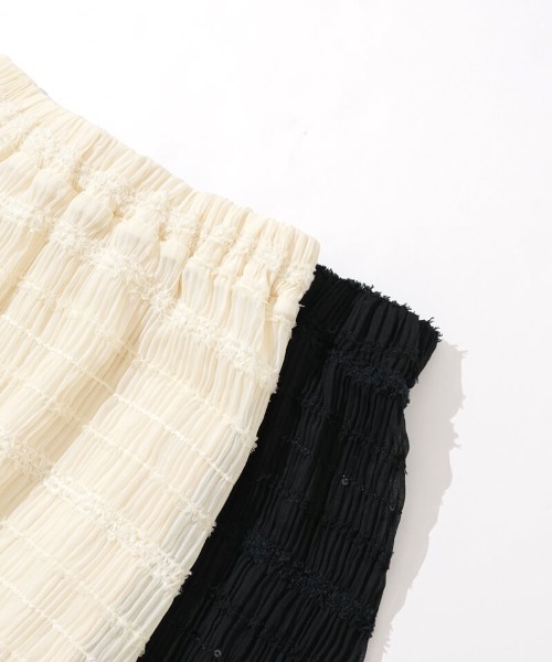 flower（フラワー）の「スパングルレーススカート（スカート・レディース・アイボリー/ブラック・SMALL/MEDIUM）」の13枚目の写真