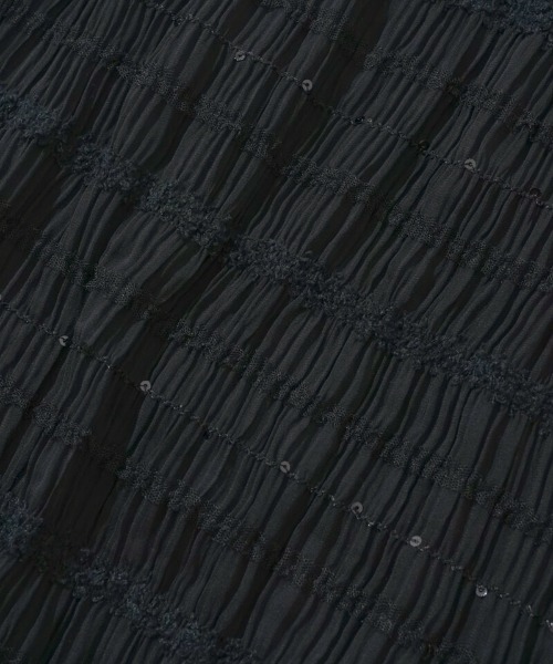 flower（フラワー）の「スパングルレーススカート（スカート・レディース・アイボリー/ブラック・SMALL/MEDIUM）」の4枚目の写真