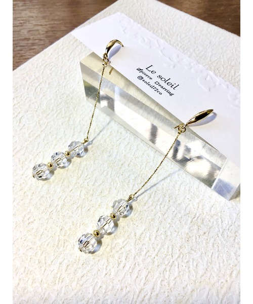 【Le soleil】煌びやか スワロフスキーピアス(MA)（ピアス（両耳用））｜tone（トーン）