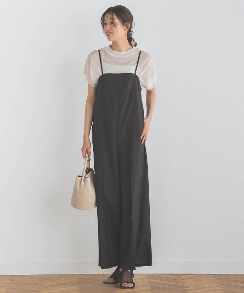 Droite lautreamont（ドロワットロートレアモン）の「サキソニーサロペット≪手洗い可能≫（サロペット/オーバーオール・レディース・ブラック/チャコールグレー・M/S）」の2枚目の写真