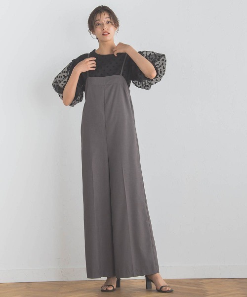 Droite lautreamont（ドロワットロートレアモン）の「サキソニーサロペット≪手洗い可能≫（サロペット/オーバーオール・レディース・ブラック/チャコールグレー・M/S）」の17枚目の写真