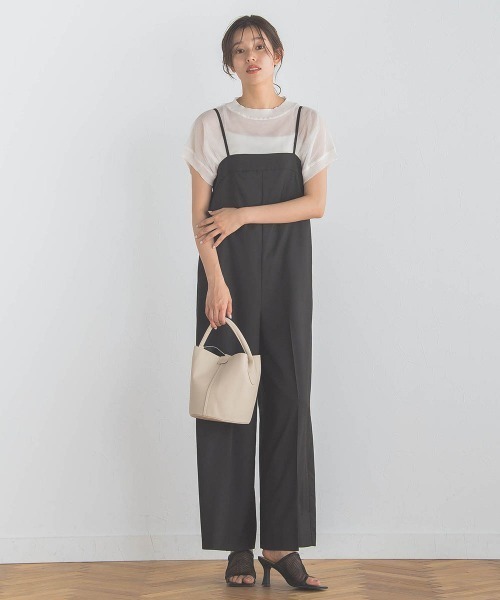 Droite lautreamont（ドロワットロートレアモン）の「サキソニーサロペット≪手洗い可能≫（サロペット/オーバーオール・レディース・ブラック/チャコールグレー・M/S）」の3枚目の写真