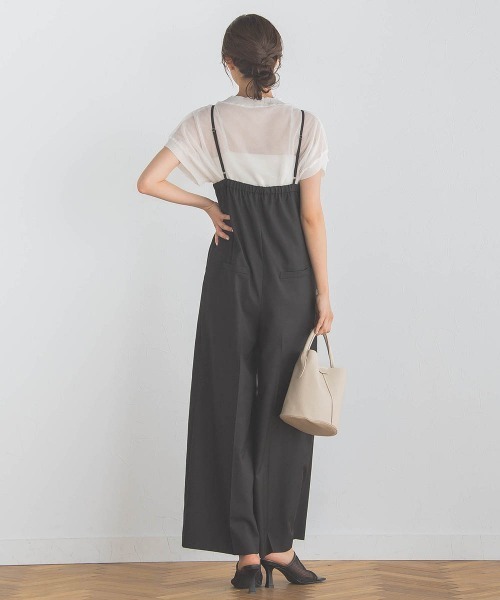 Droite lautreamont（ドロワットロートレアモン）の「サキソニーサロペット≪手洗い可能≫（サロペット/オーバーオール・レディース・ブラック/チャコールグレー・M/S）」の6枚目の写真