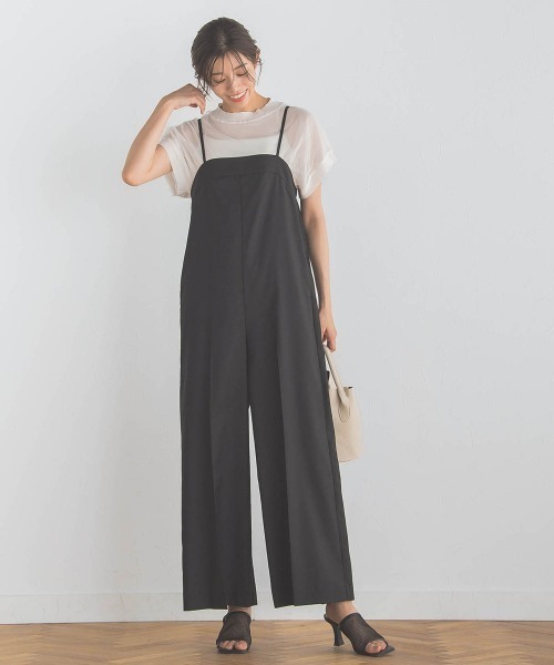 Droite lautreamont（ドロワットロートレアモン）の「サキソニーサロペット≪手洗い可能≫（サロペット/オーバーオール・レディース・ブラック/チャコールグレー・M/S）」の5枚目の写真