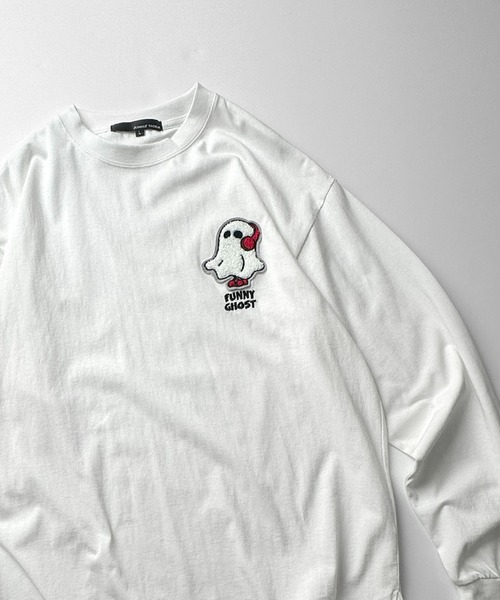 ILL'S（イルズ）の「【ILL'S】ワンポイント相良刺繍ロンT（Tシャツ/カットソー・メンズ・ブラック/ホワイト/ホワイト系その他/ブラック系その他・M/L）」の15枚目の写真