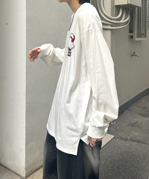 ILL'S（イルズ）の「【ILL'S】ワンポイント相良刺繍ロンT（Tシャツ/カットソー・メンズ・ブラック/ホワイト/ホワイト系その他/ブラック系その他・M/L）」の20枚目の写真