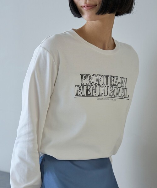 UNFILO（アンフィーロ）の「ロゴ刺繍 Tシャツ（Tシャツ/カットソー・レディース・ホワイト系/グレー系・X-LARGE/XX-LARGE）」の14枚目の写真