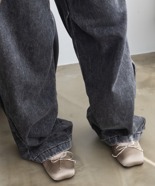 VACANCY（ヴァカンシー）の「スクエアバレーミュール（バレエシューズ・レディース・ベージュ/ブラック・LARGE/MEDIUM）」の11枚目の写真