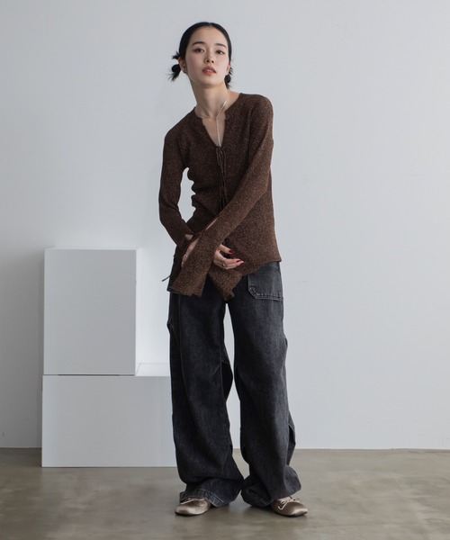 VACANCY（ヴァカンシー）の「スクエアバレーミュール（バレエシューズ・レディース・ベージュ/ブラック・LARGE/MEDIUM）」の14枚目の写真