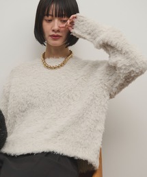 起毛ニットプルオーバー