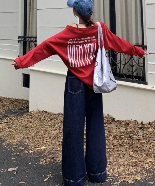 FREE STYLISTS(フリー スタイリスト)の「YUGA_YGMC デニムワイドレングスパンツ(デニムパンツ・レディース・インディゴブルー/ブラック・L/M/S)」の11枚目の写真