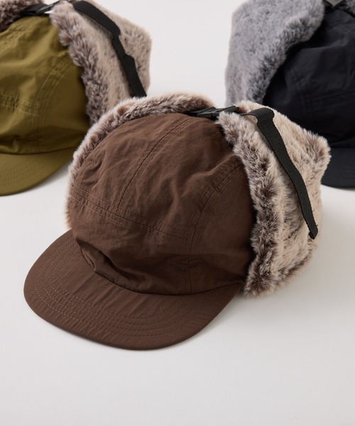 CIAOPANIC TYPY（チャオパニックティピー）の「【KIDS】ミリタリーフライトキャップ（キャップ・キッズ・ブラック/カーキ/ブラウン・ONE SIZE）」の4枚目の写真