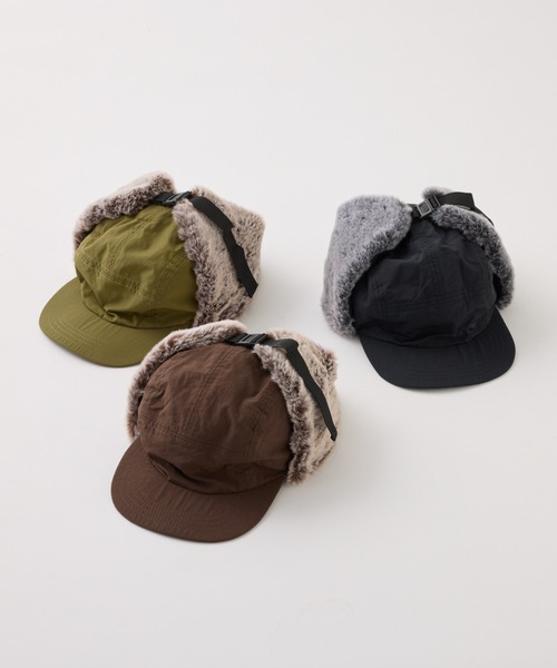 CIAOPANIC TYPY（チャオパニックティピー）の「【KIDS】ミリタリーフライトキャップ（キャップ・キッズ・ブラック/カーキ/ブラウン・ONE SIZE）」の5枚目の写真