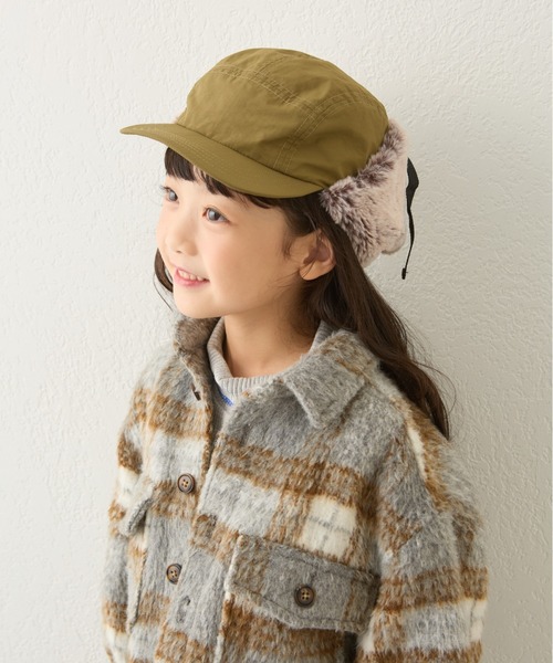 CIAOPANIC TYPY（チャオパニックティピー）の「【KIDS】ミリタリーフライトキャップ（キャップ・キッズ・ブラック/カーキ/ブラウン・ONE SIZE）」の16枚目の写真