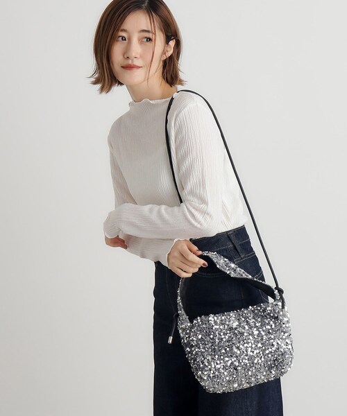 grove（グローブ）の「◆スパンコール2WAYワンショルダー（ショルダーバッグ・レディース・グレー系3/ネイビー系3/ブラック系3・00）」の5枚目の写真