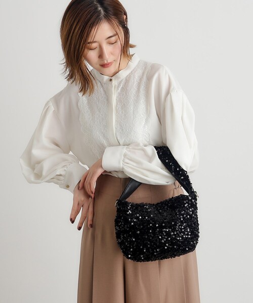 grove（グローブ）の「◆スパンコール2WAYワンショルダー（ショルダーバッグ・レディース・グレー系3/ネイビー系3/ブラック系3・00）」の7枚目の写真