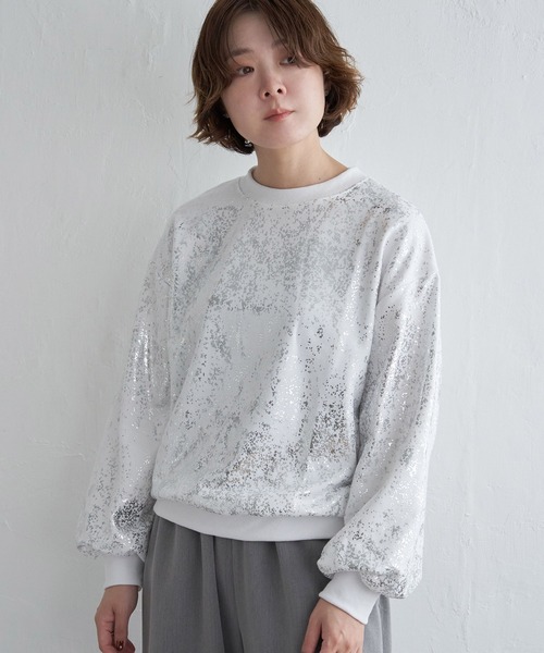 セール】裏毛カスレ箔プリントプルオーバー（スウェット）｜notch