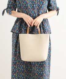 【ショルダーストラップ付/合成皮革】縦型トートバッグ