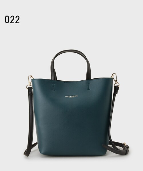 LAURA ASHLEY（ローラアシュレイ）の「【ショルダーストラップ付／合成皮革】縦型トートバッグ（トートバッグ・レディース・グリーン/ブラック/ライトベージュ/キャメル・00）」の20枚目の写真