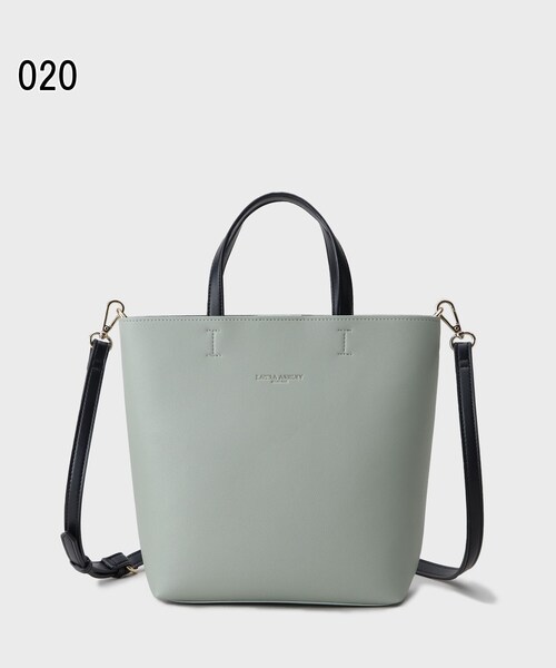 LAURA ASHLEY（ローラアシュレイ）の「【ショルダーストラップ付／合成皮革】縦型トートバッグ（トートバッグ・レディース・グリーン/ブラック/ライトベージュ/キャメル・00）」の22枚目の写真