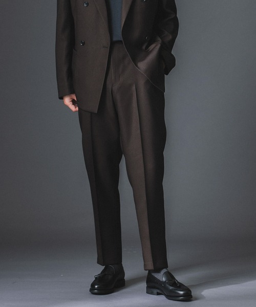 URBAN RESEARCH DOORS（アーバンリサーチドアーズ）の「LIFE STYLE TAILOR　ウールライクツイルコンフォータブルパンツ（スーツパンツ・メンズ・ネイビー/ブラウン/カーキ・SMALL/MEDIUM/LARGE/X-LARGE）」の2枚目の写真