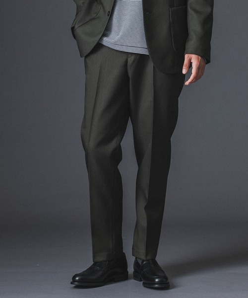 URBAN RESEARCH DOORS（アーバンリサーチドアーズ）の「LIFE STYLE TAILOR　ウールライクツイルコンフォータブルパンツ（スーツパンツ・メンズ・ネイビー/ブラウン/カーキ・SMALL/MEDIUM/LARGE/X-LARGE）」の3枚目の写真
