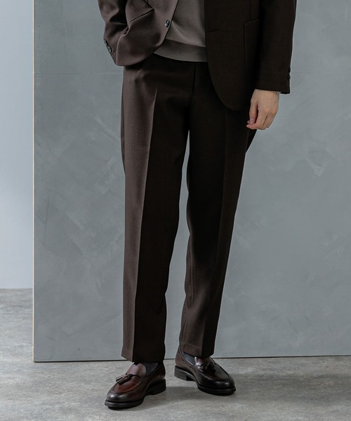 URBAN RESEARCH DOORS（アーバンリサーチドアーズ）の「LIFE STYLE TAILOR　ウールライクツイルコンフォータブルパンツ（スーツパンツ・メンズ・ネイビー/ブラウン/カーキ・SMALL/MEDIUM/LARGE/X-LARGE）」の5枚目の写真