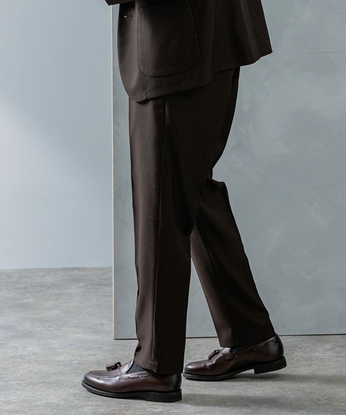 URBAN RESEARCH DOORS（アーバンリサーチドアーズ）の「LIFE STYLE TAILOR　ウールライクツイルコンフォータブルパンツ（スーツパンツ・メンズ・ネイビー/ブラウン/カーキ・SMALL/MEDIUM/LARGE/X-LARGE）」の6枚目の写真