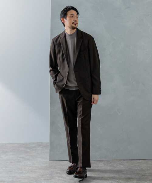 URBAN RESEARCH DOORS（アーバンリサーチドアーズ）の「LIFE STYLE TAILOR　ウールライクツイルコンフォータブルパンツ（スーツパンツ・メンズ・ネイビー/ブラウン/カーキ・SMALL/MEDIUM/LARGE/X-LARGE）」の9枚目の写真