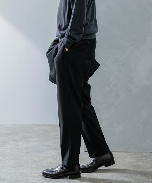 URBAN RESEARCH DOORS（アーバンリサーチドアーズ）の「LIFE STYLE TAILOR　ウールライクツイルコンフォータブルパンツ（スーツパンツ・メンズ・ネイビー/ブラウン/カーキ・SMALL/MEDIUM/LARGE/X-LARGE）」の11枚目の写真