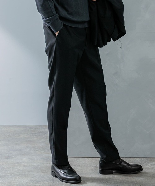 URBAN RESEARCH DOORS（アーバンリサーチドアーズ）の「LIFE STYLE TAILOR　ウールライクツイルコンフォータブルパンツ（スーツパンツ・メンズ・ネイビー/ブラウン/カーキ・SMALL/MEDIUM/LARGE/X-LARGE）」の12枚目の写真