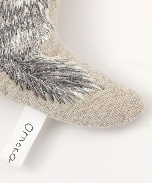 セール】【Orneko BY CLIP】ネコ刺繍キーチェーン（キーケース