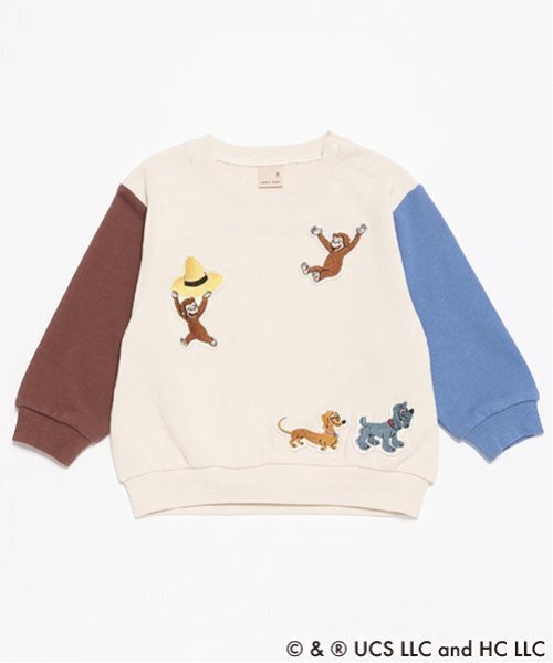 セール】【おさるのジョージ】ワッペントレーナー（スウェット 