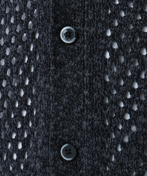 BAYFLOW（ベイフロー）の「BIGメッシュニットカーディガン（カーディガン/ボレロ・メンズ・ネイビー/チャコールグレー・MEDIUM/LARGE）」の13枚目の写真