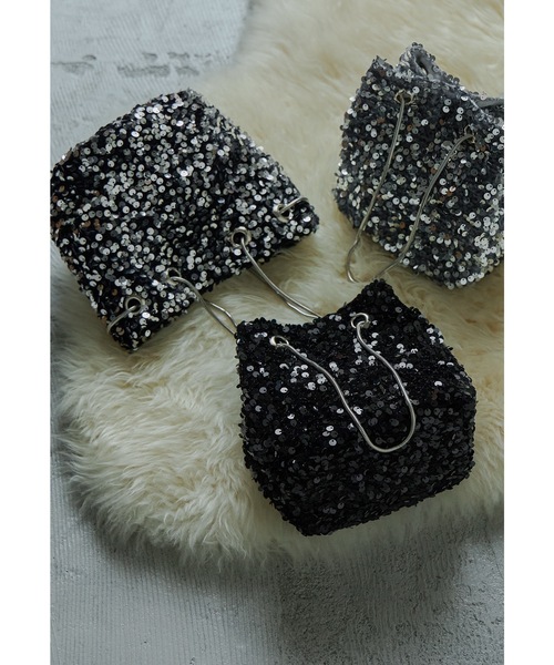 niana(ニアナ)の「2wayスパンコールバッグ ショルダー ミニ パーティーバッグ フォーマル オケージョン 結婚式 二次会 お呼ばれ(ハンドバッグ・レディース・ブラック/シルバー/シルバー×ブラック・FREE)」の2枚目の写真