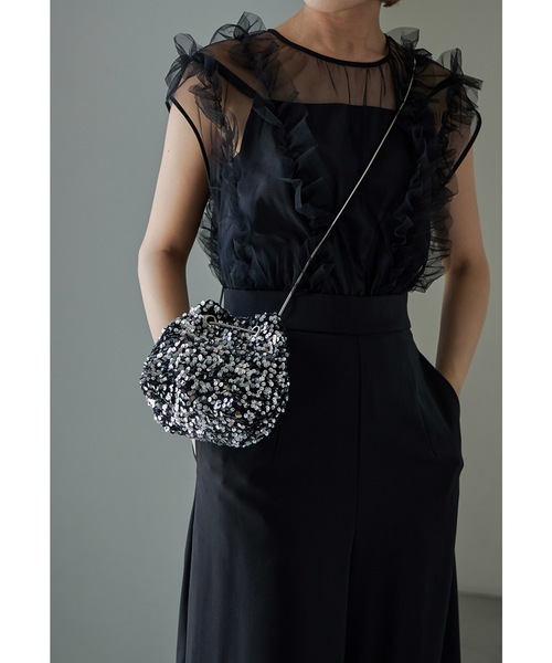 niana(ニアナ)の「2wayスパンコールバッグ ショルダー ミニ パーティーバッグ フォーマル オケージョン 結婚式 二次会 お呼ばれ(ハンドバッグ・レディース・ブラック/シルバー/シルバー×ブラック・FREE)」の10枚目の写真