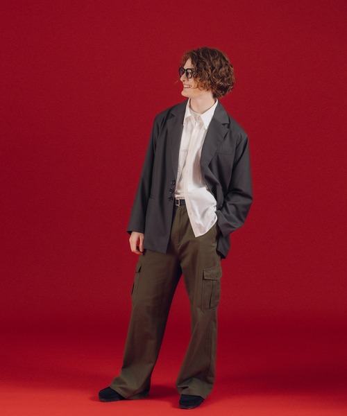 MUHET（ミュエータ）の「テーラードジャケット（テーラードジャケット・レディース・チャコールグレー/ブラウン・X-LARGE/MEDIUM）」の14枚目の写真