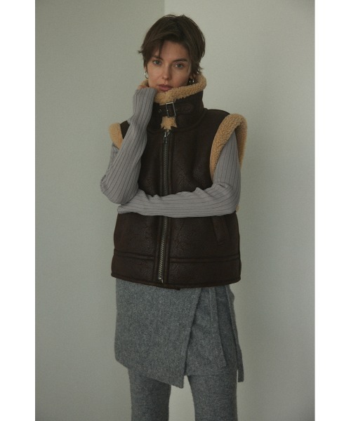 fake mouton vest(フェイクムートンベスト)
