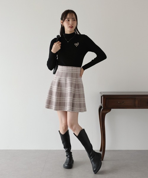セール】チェックニットミニマーメイドスカート（スカート）｜BLUEEAST