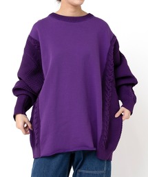 RNA | K2710 アランニットコンビ裏毛プルオーバー(ニット/セーター)